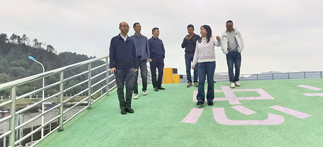 广东省韩江流域管理局一行调研峡江水利枢纽